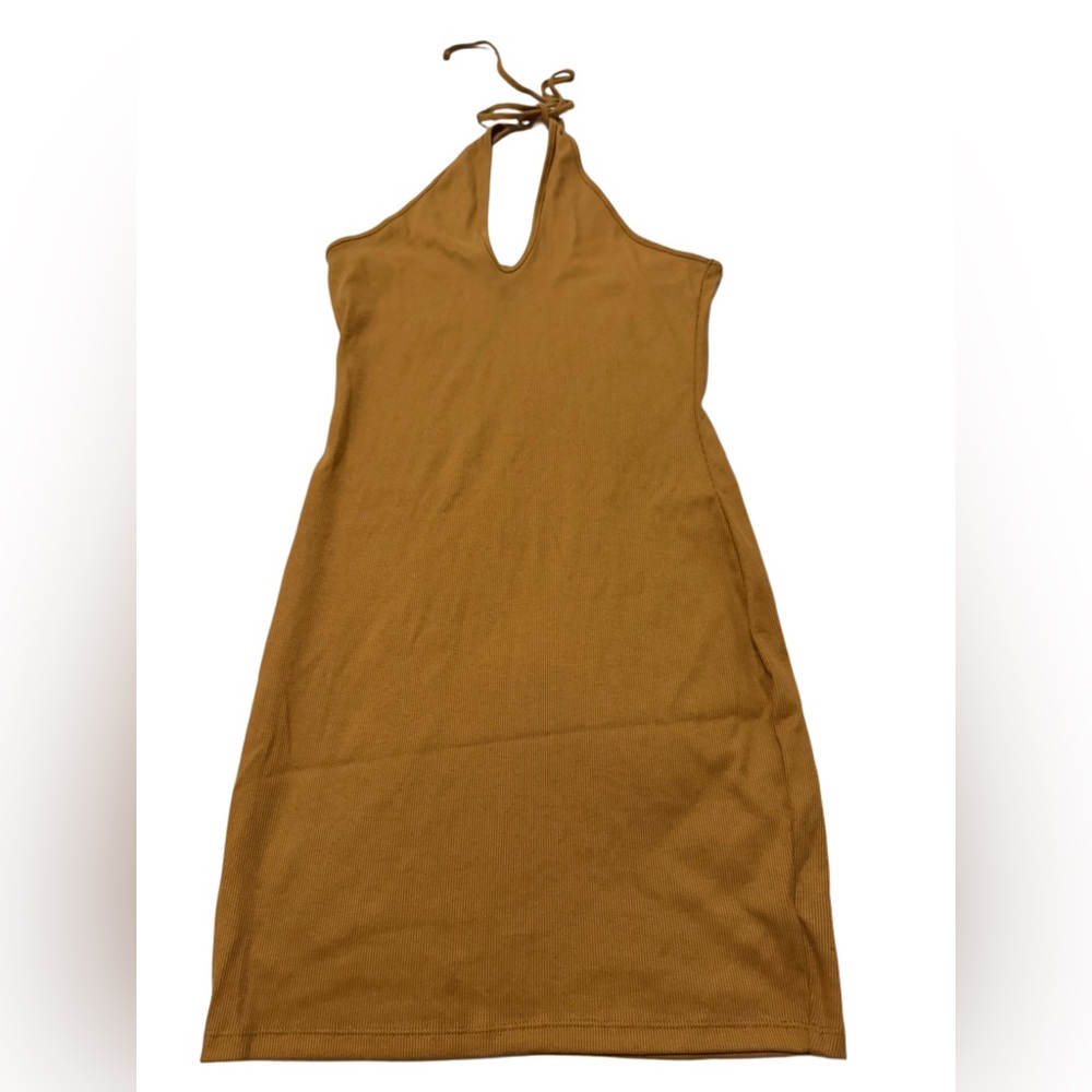 Mustard Yellow Halter Neck Dress